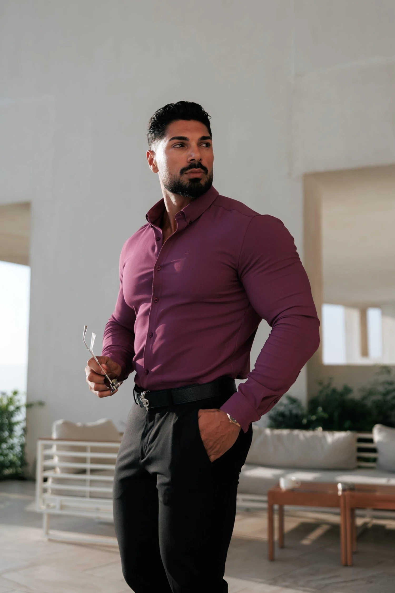 FS Super Slim LS Grape Juice Scuba With Button Down Collar - FS1118