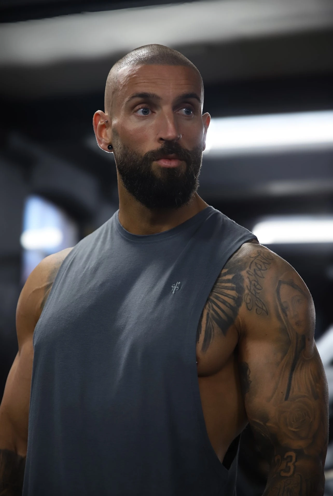 Father Sons Classic Bamboo Dropped Armhole Dark Grey Vest - FSH894 - Image 4