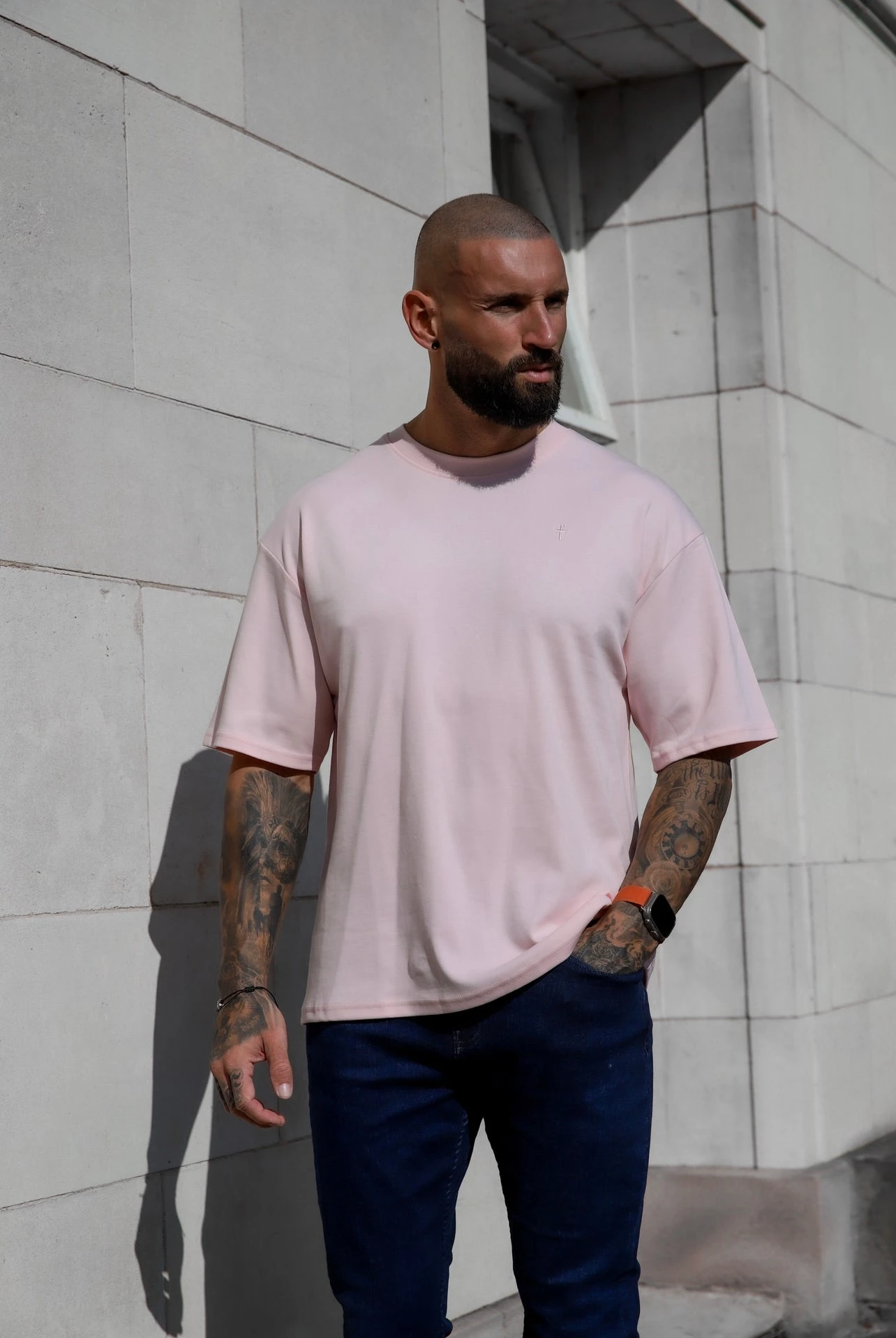Father Sons Classic Pink Oversized Crew T Shirt - FSH870 - Image 5
