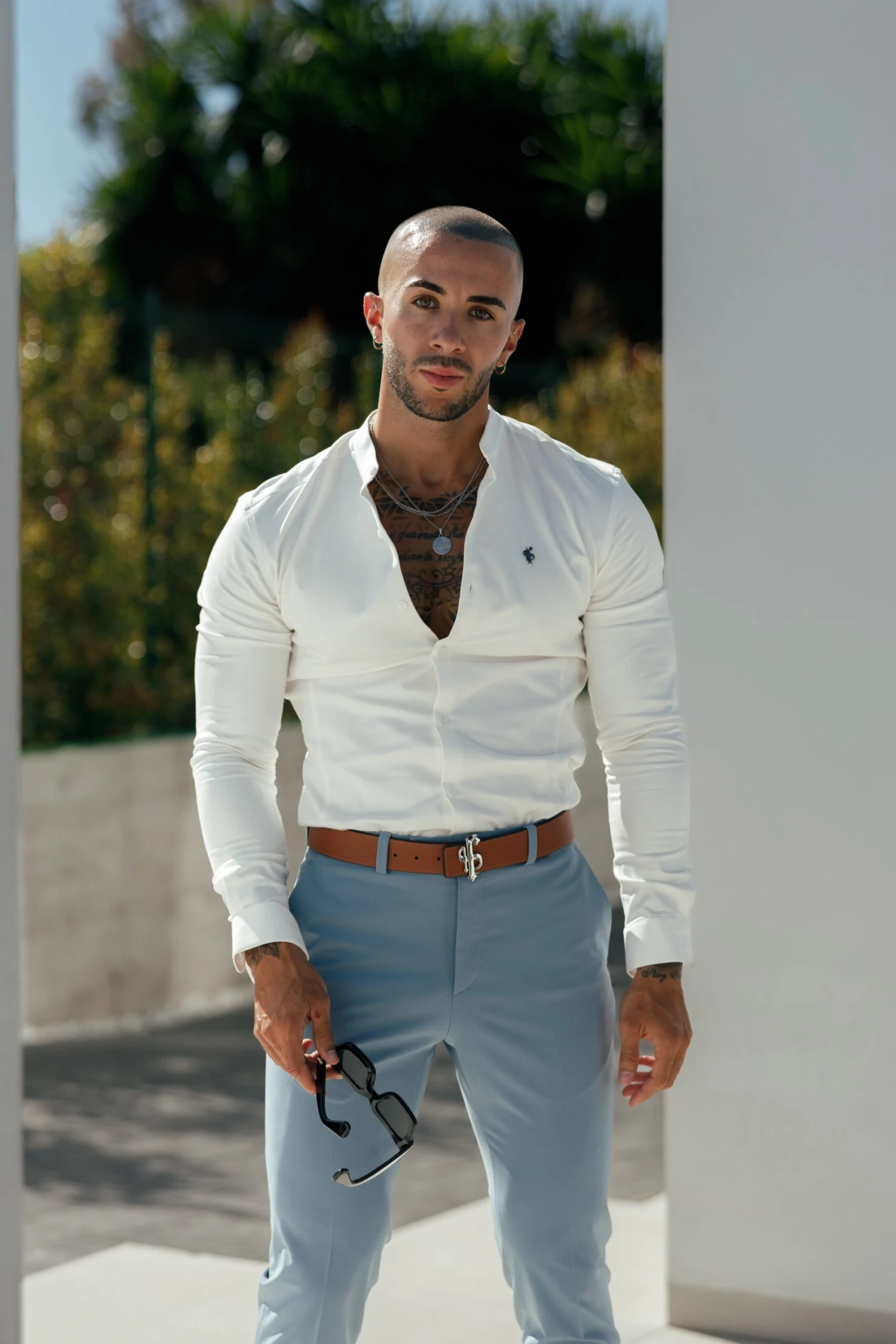 Father Sons Slim Formal Airforce Blue Stretch Trousers - FST025 - Image 4