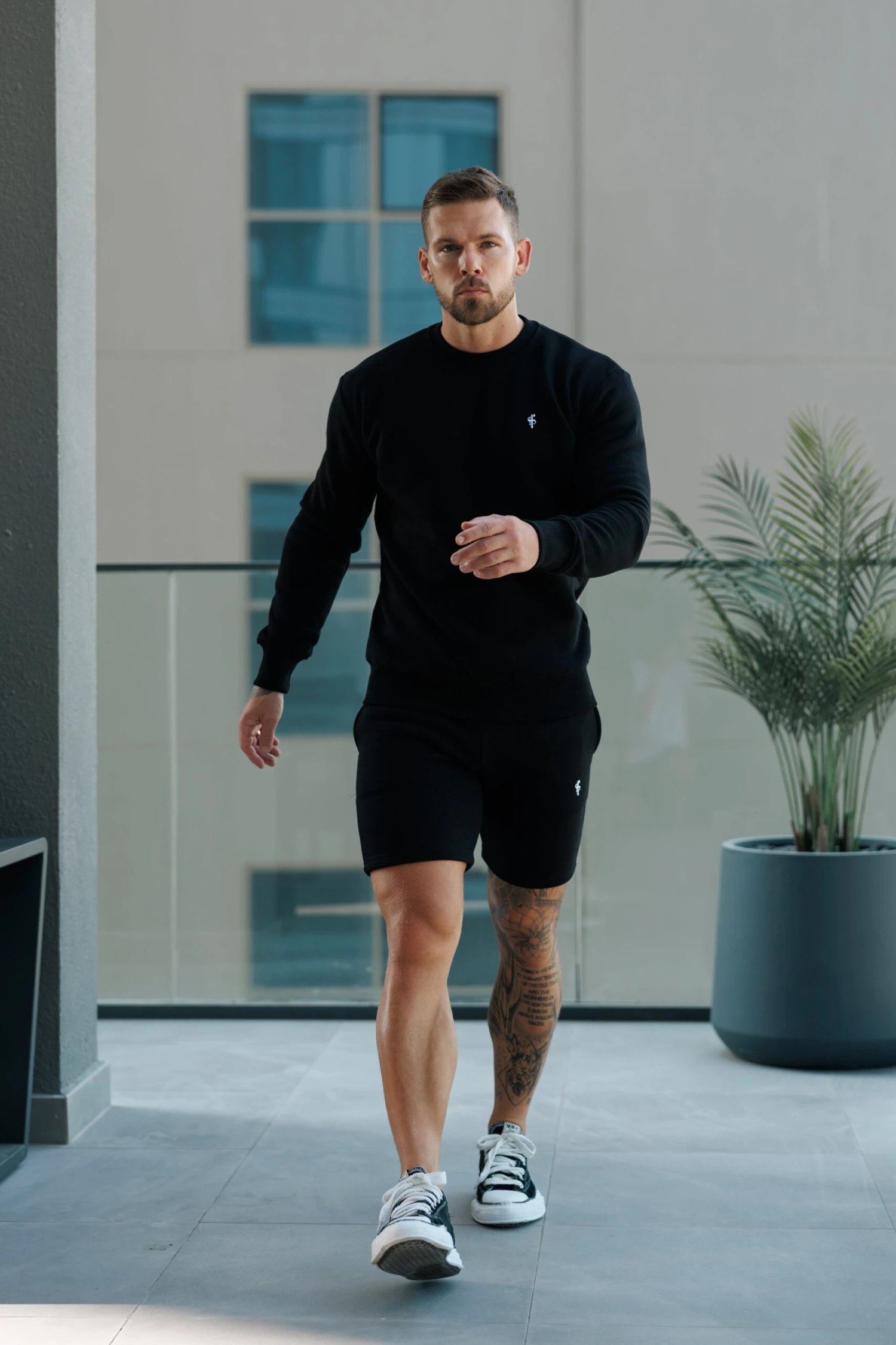 FS Plain Black Crew Jumper With FS Branding - FSH1183 - Image 7