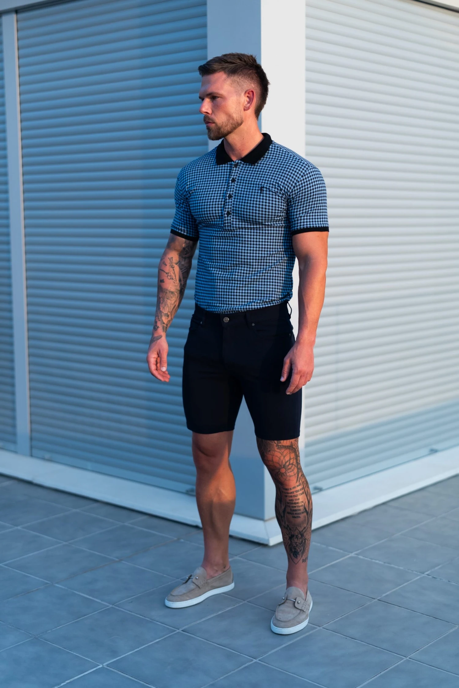 Father Sons Ultra Stretch Navy Denim Shorts - FSJS004 - Image 7