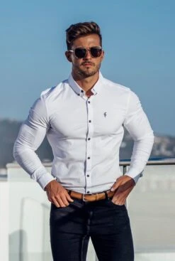 Father Sons Super Slim Stretch Classic Oxford White - FS300