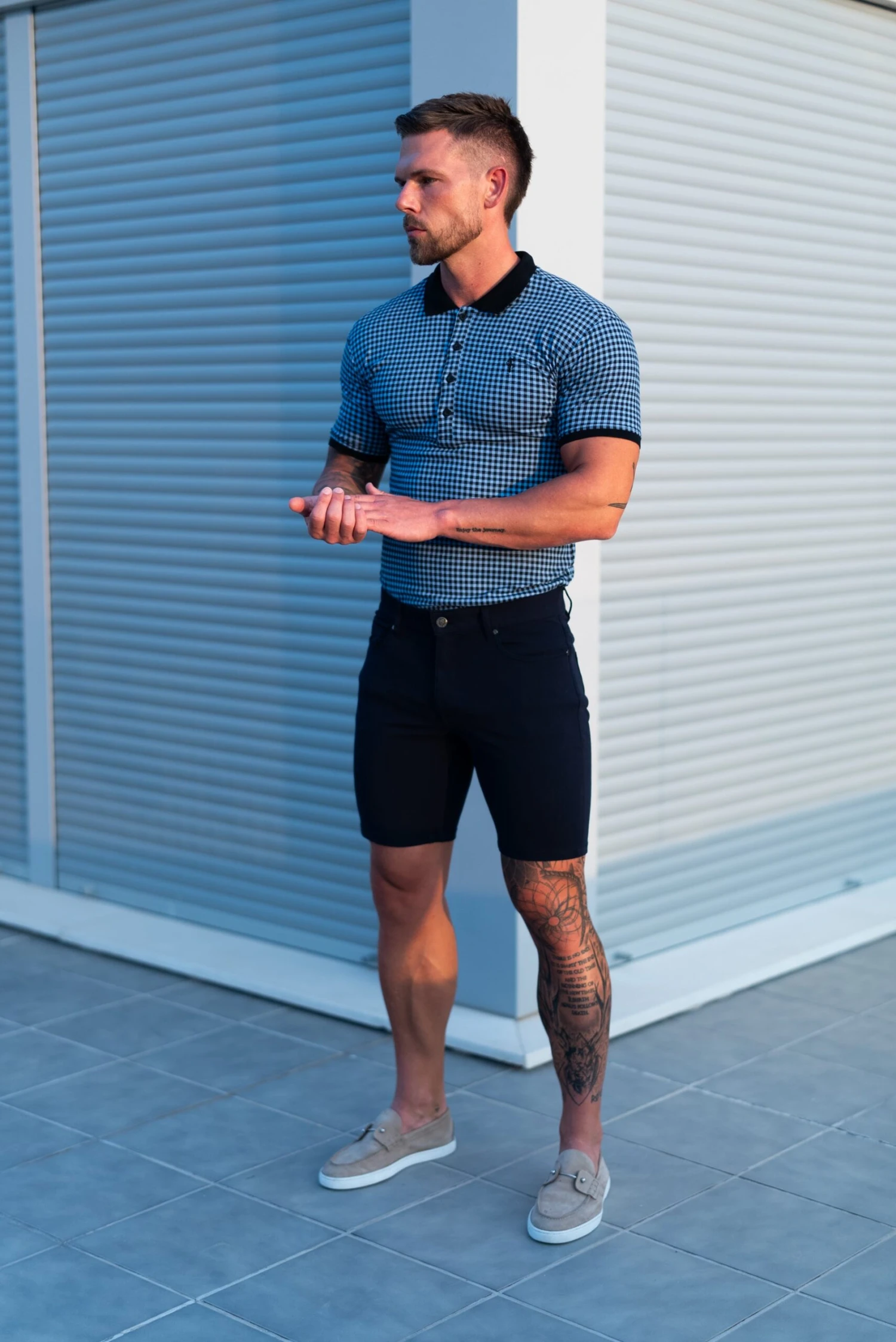 Father Sons Ultra Stretch Navy Denim Shorts - FSJS004 - Image 6