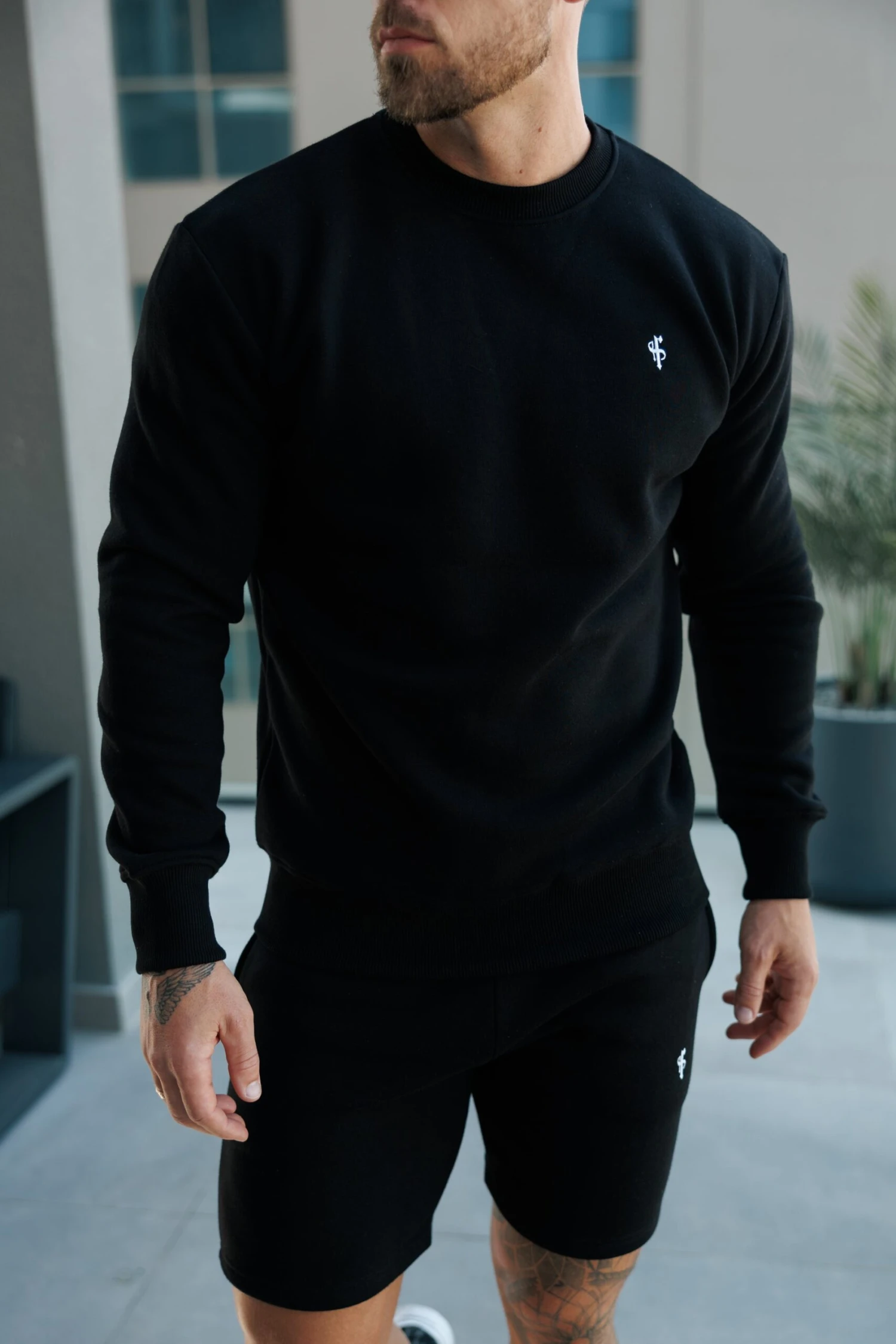 FS Plain Black Crew Jumper With FS Branding - FSH1183 - Image 10