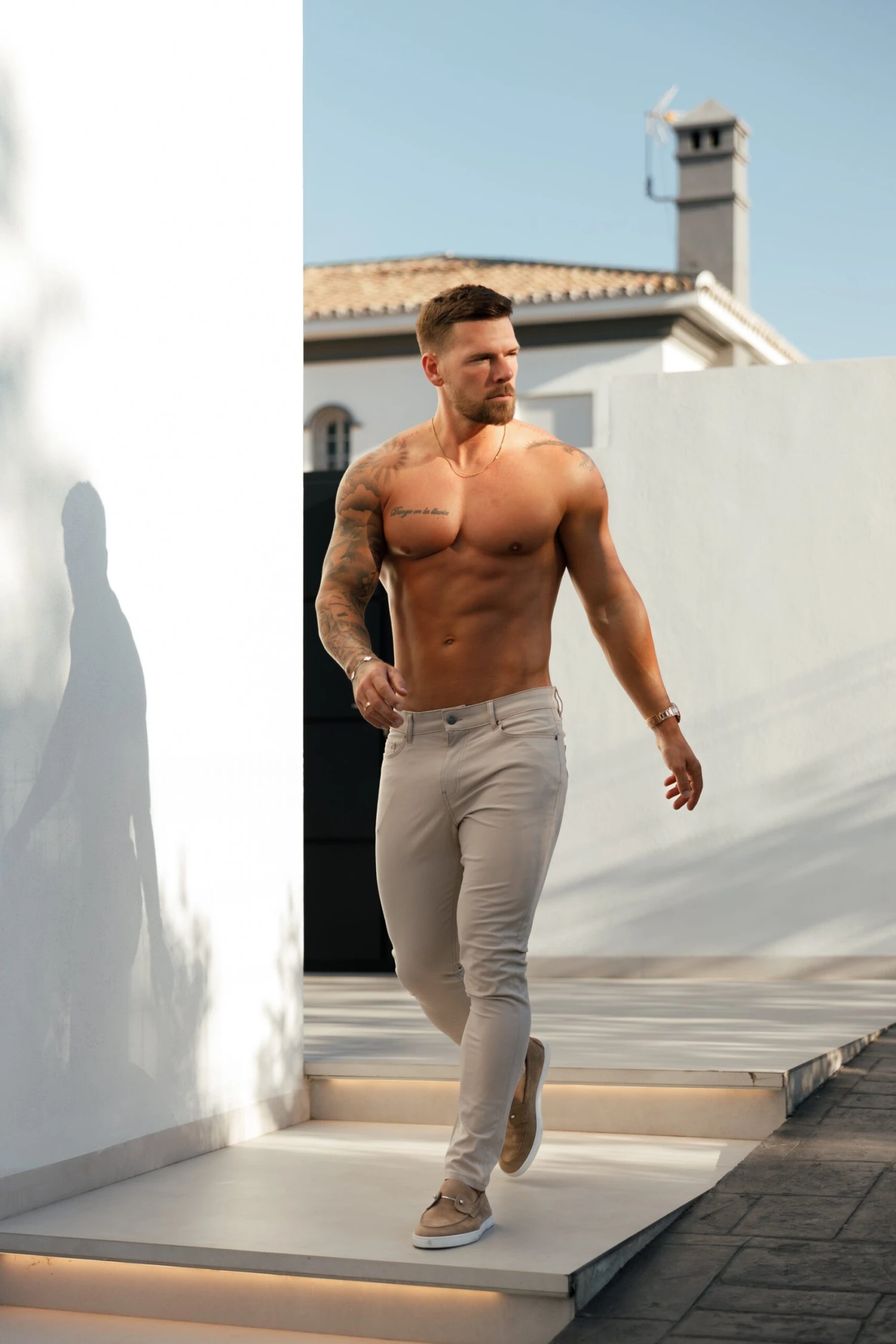 Father Sons Ultra Stretch Beige Relaxed Jeans - FSJEAN008 - Image 6