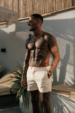 Father Sons Beige / Gold Swim Shorts - FSN224