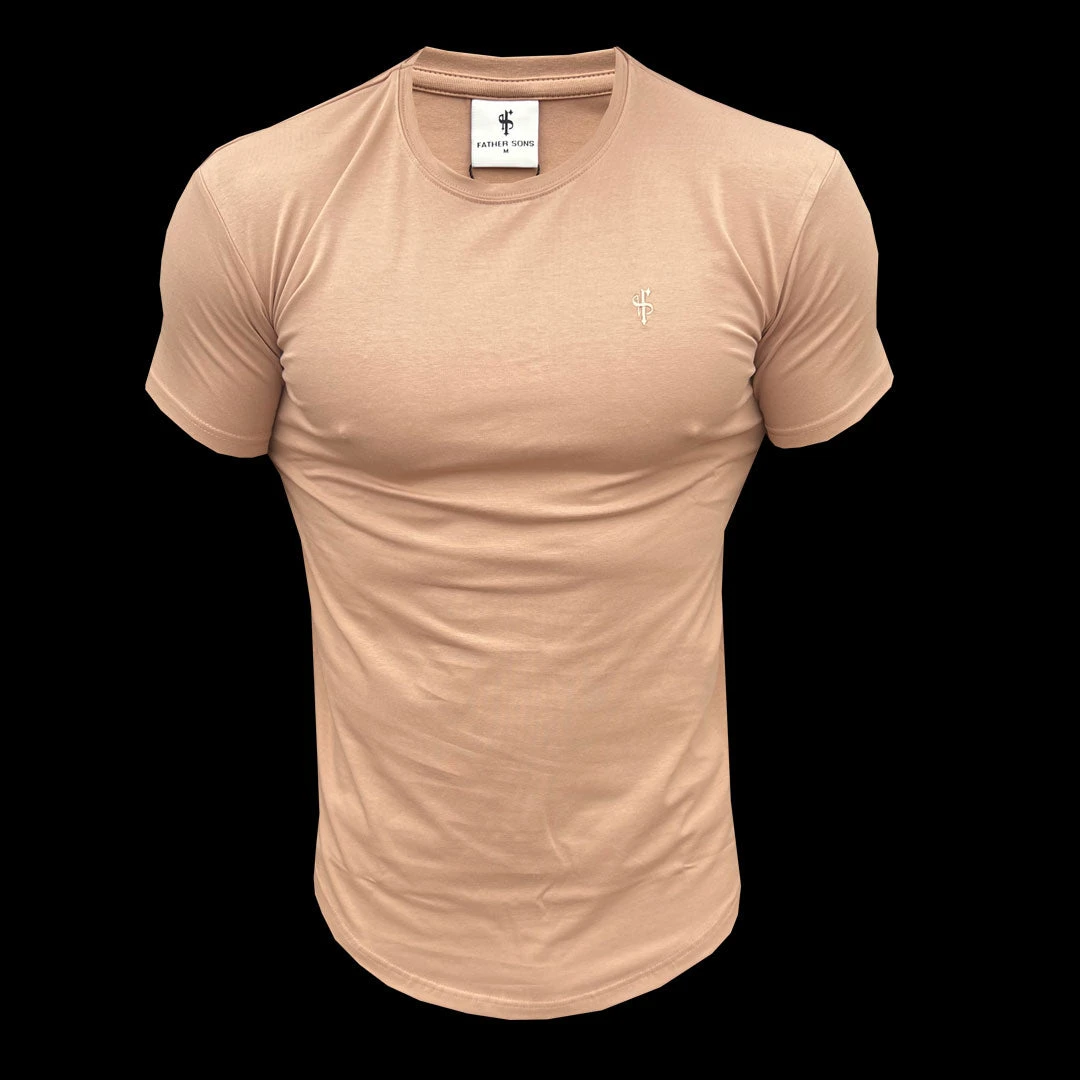 Father Sons Classic Coffee Tonal Curved Hem Crew T Shirt - FSH992 - Image 2