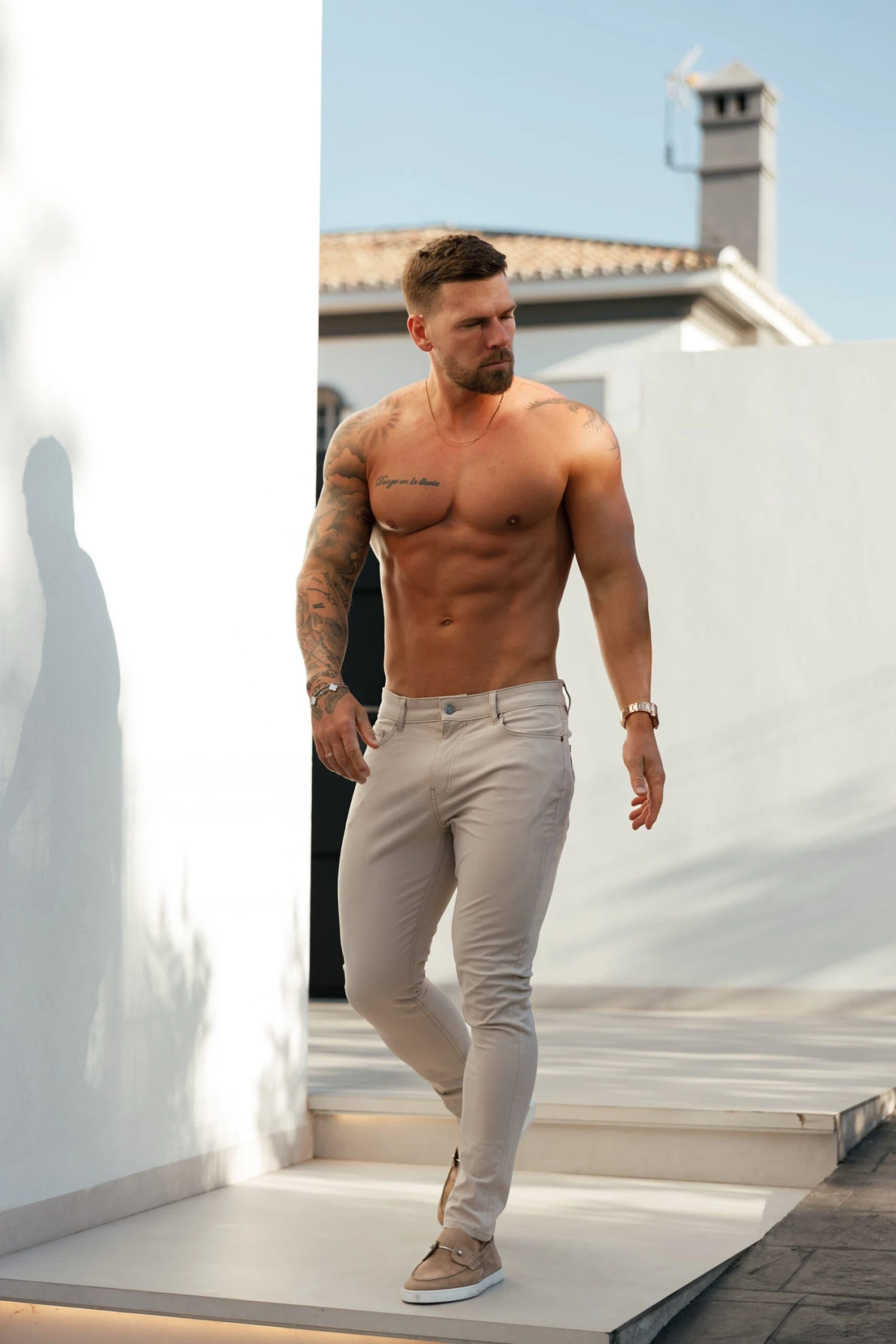 Father Sons Ultra Stretch Beige Relaxed Jeans - FSJEAN008 - Image 5