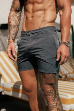 Father Sons Charcoal / Silver Swim Shorts - FSN223