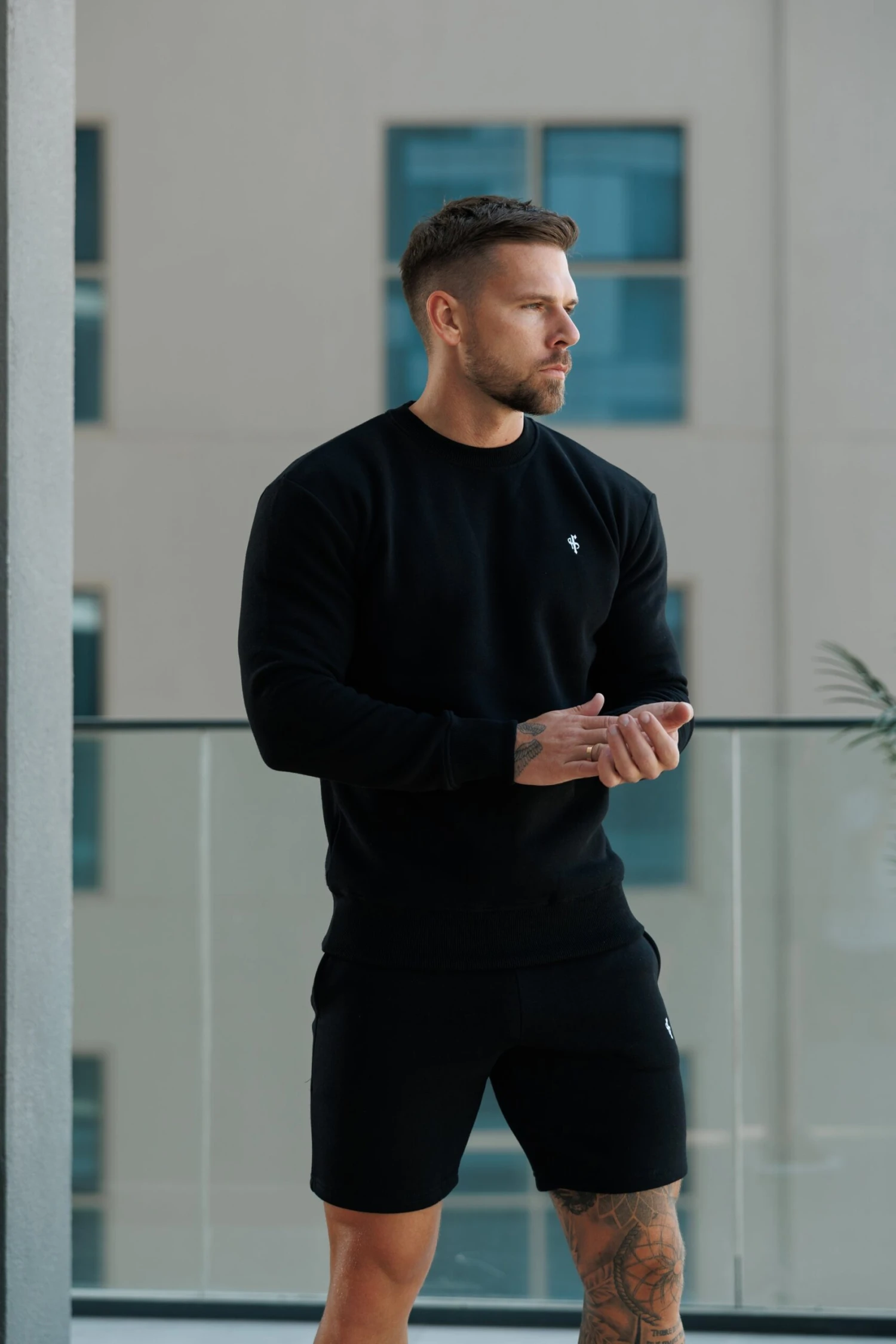 FS Plain Black Crew Jumper With FS Branding - FSH1183 - Image 13