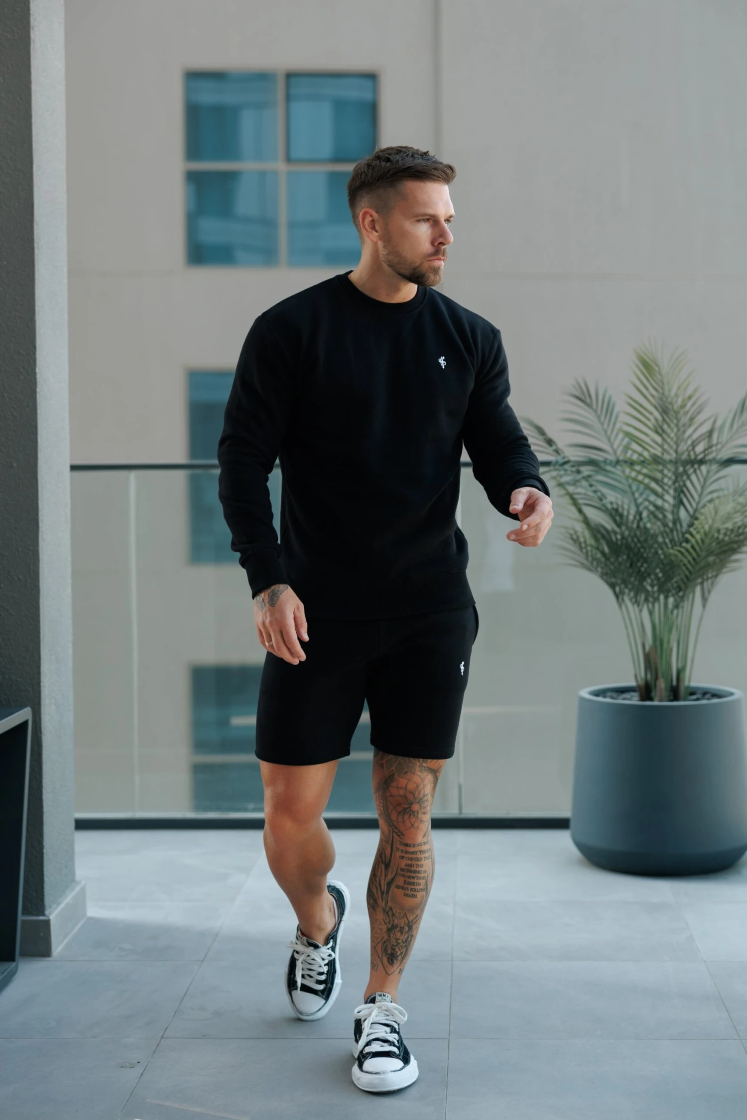 FS Plain Black Shorts With FS Branding - FSH1201 - Image 5