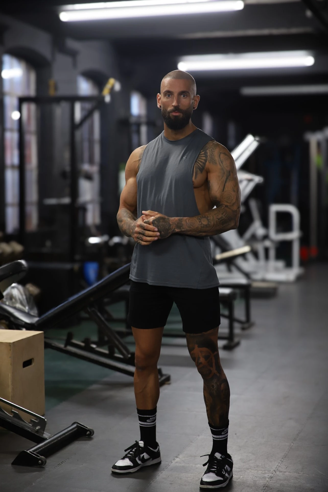 Father Sons Classic Bamboo Dropped Armhole Dark Grey Vest - FSH894 - Image 2