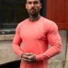 Father Sons Classic Coral Tonal Curved Hem Long Sleeve Crew T Shirt - FSH1000