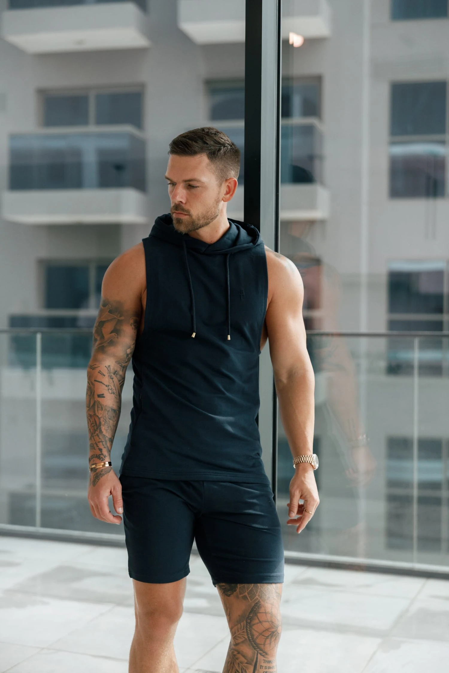 Father Sons Navy Elasticated Shorts - FSH902 - Image 8