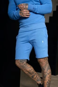 FS Plain Blue Shorts With FS Branding - FSH1206