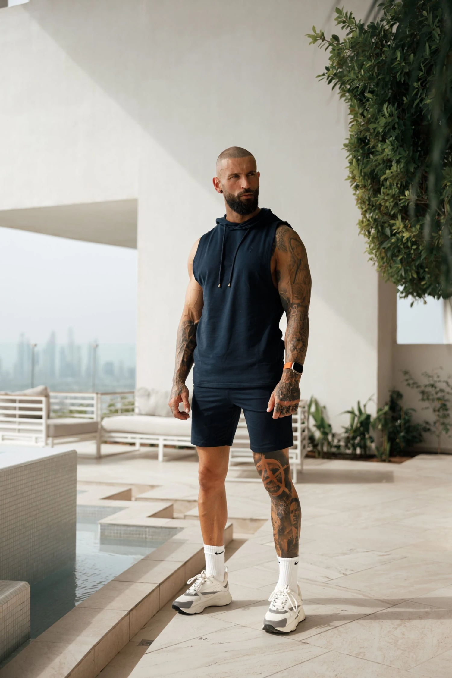 Father Sons Navy Elasticated Shorts - FSH902 - Image 6