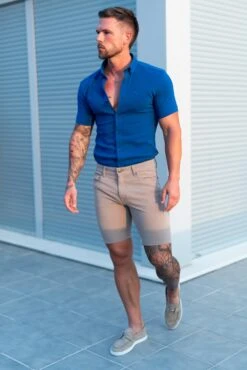 Father Sons Ultra Stretch Beige Denim Shorts - FSJS002