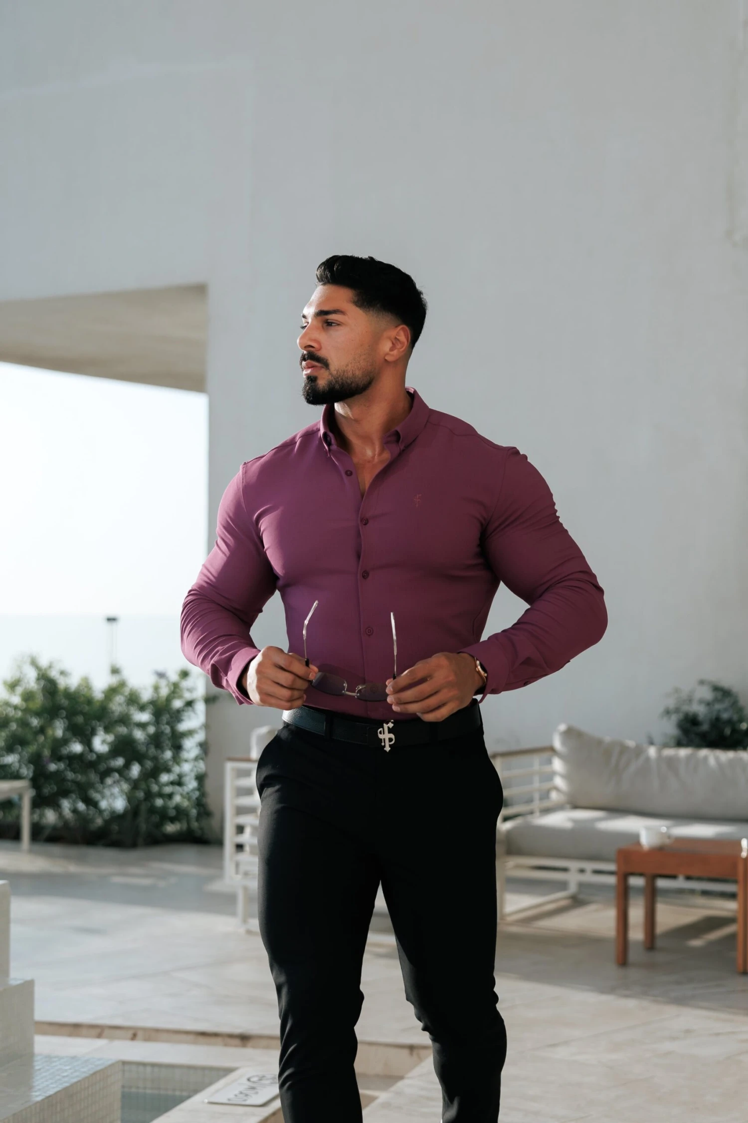 FS Super Slim LS Grape Juice Scuba With Button Down Collar - FS1118 - Image 2