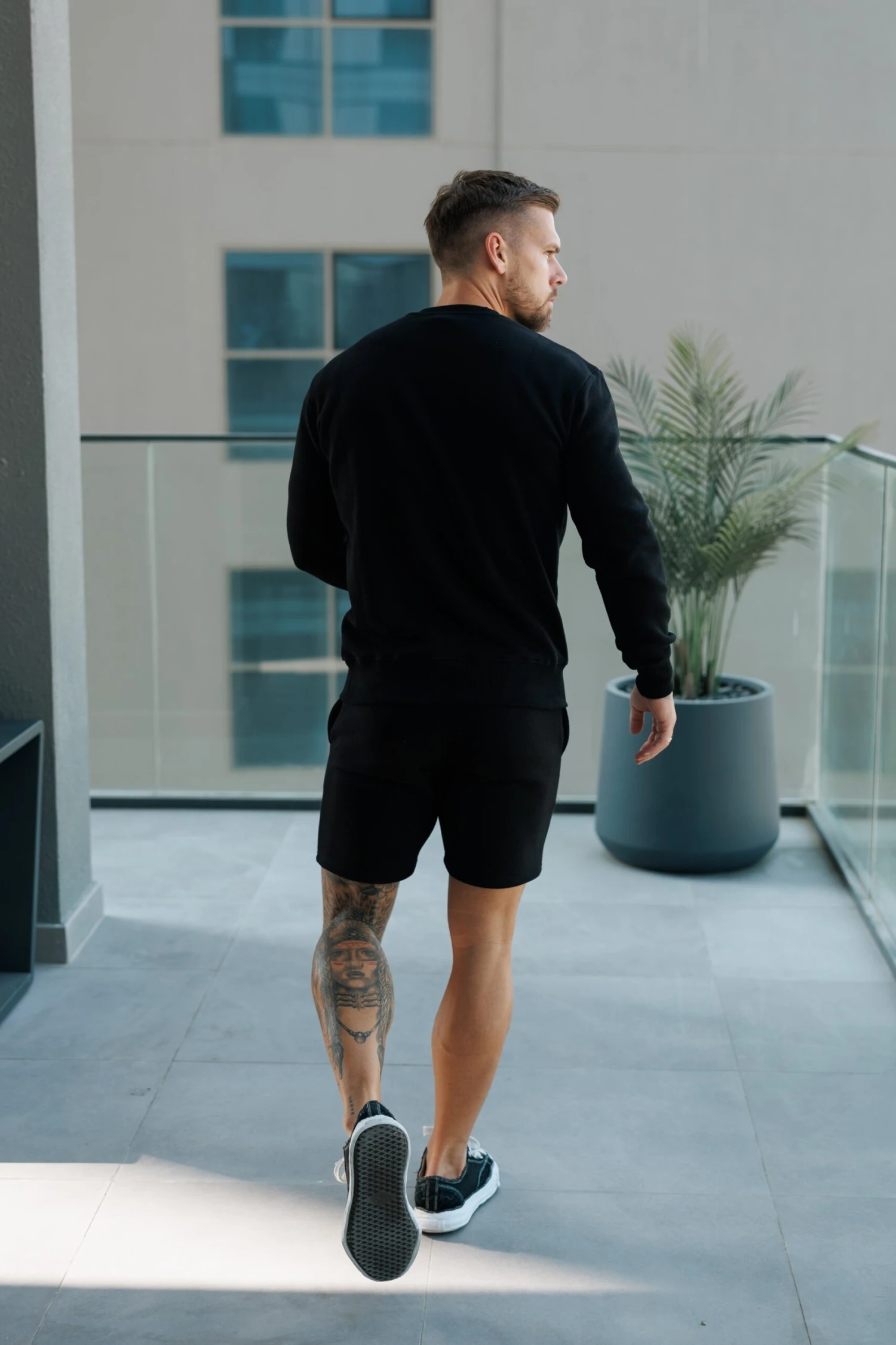 FS Plain Black Crew Jumper With FS Branding - FSH1183 - Image 8