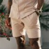 Father Sons Beige Pique Shorts - FSH1362