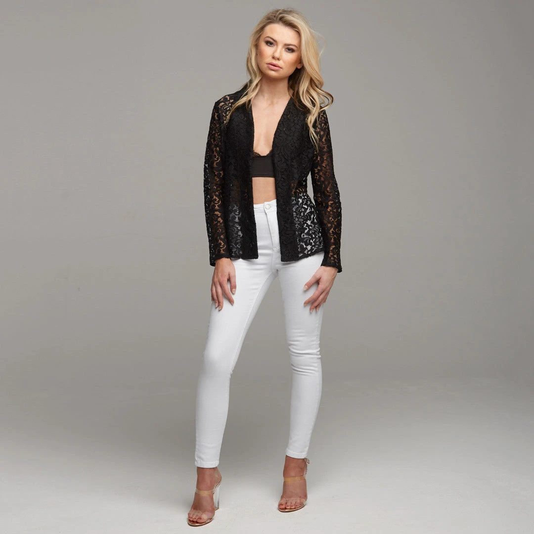 UNA BLACK UNSTRUCTURED BLAZER - CT062 - Image 3