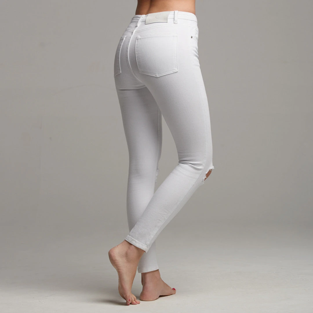 GIGI RIPPED WHITE JEANS - CT059 - Image 3