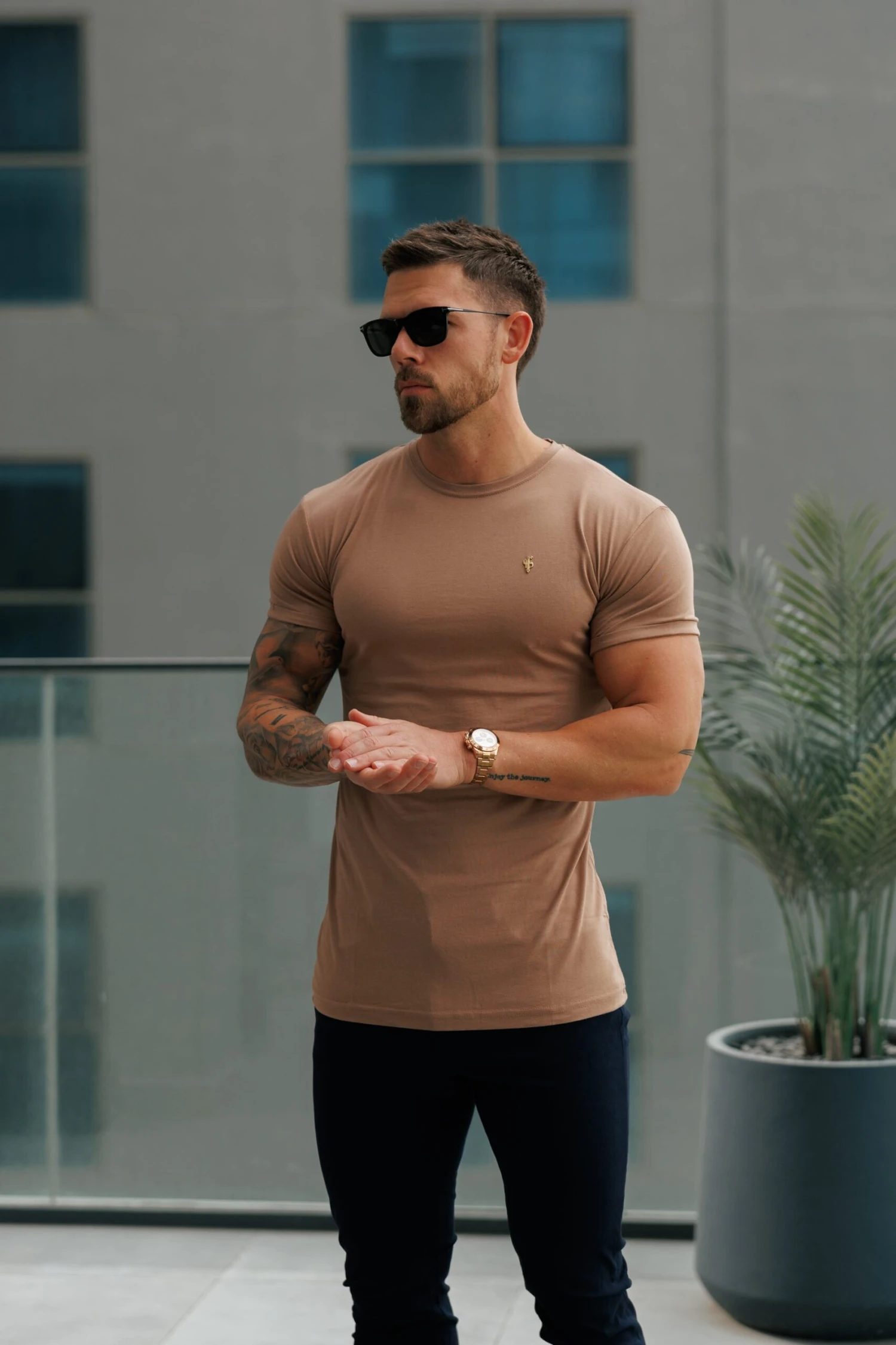 Father Sons Coffee / Gold Bamboo Crew T Shirt - FSH1217 - Image 2