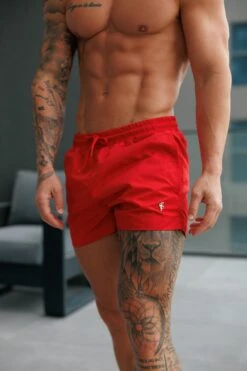 Father Sons Red / Silver Swim Shorts - FSH1319 (PRE ORDER 11TH JULY)