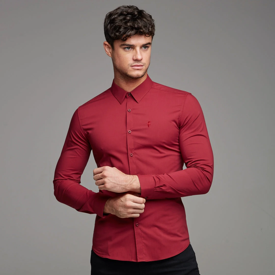 Father Sons Super Slim Stretch Classic Oxblood Red - FS141 - Image 12