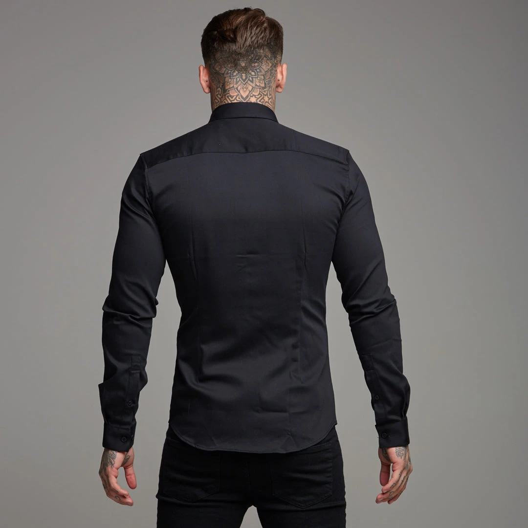 Father Sons Super Slim Stretch Black Denim Long Sleeve (Silver Emblem) - FS295 - Image 12