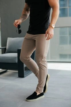 Father Sons Ultra Stretch Taupe Relaxed Jeans - FSJEAN014