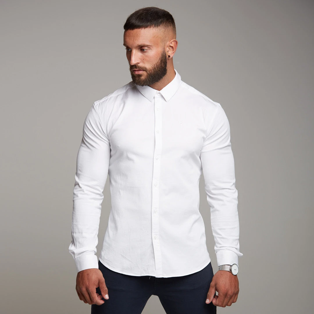 Father Sons Super Slim Luxe Ultra Stretch Classic White Long Sleeve - FS331 - Image 8