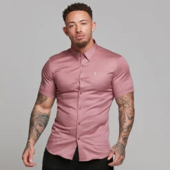 Father Sons Super Slim Luxe Ultra Stretch Mauve Short Sleeve - FS544