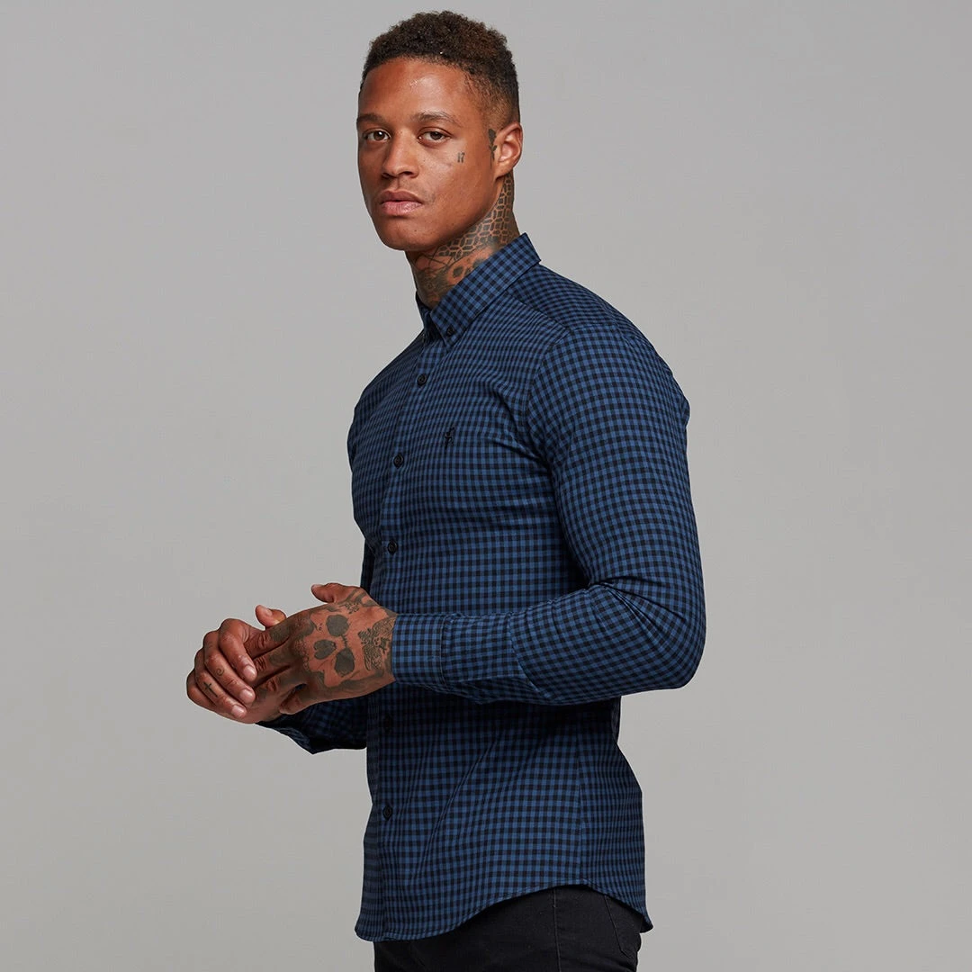 Father Sons Super Slim Ultra Stretch Blue & Black Check - FS474 - Image 6