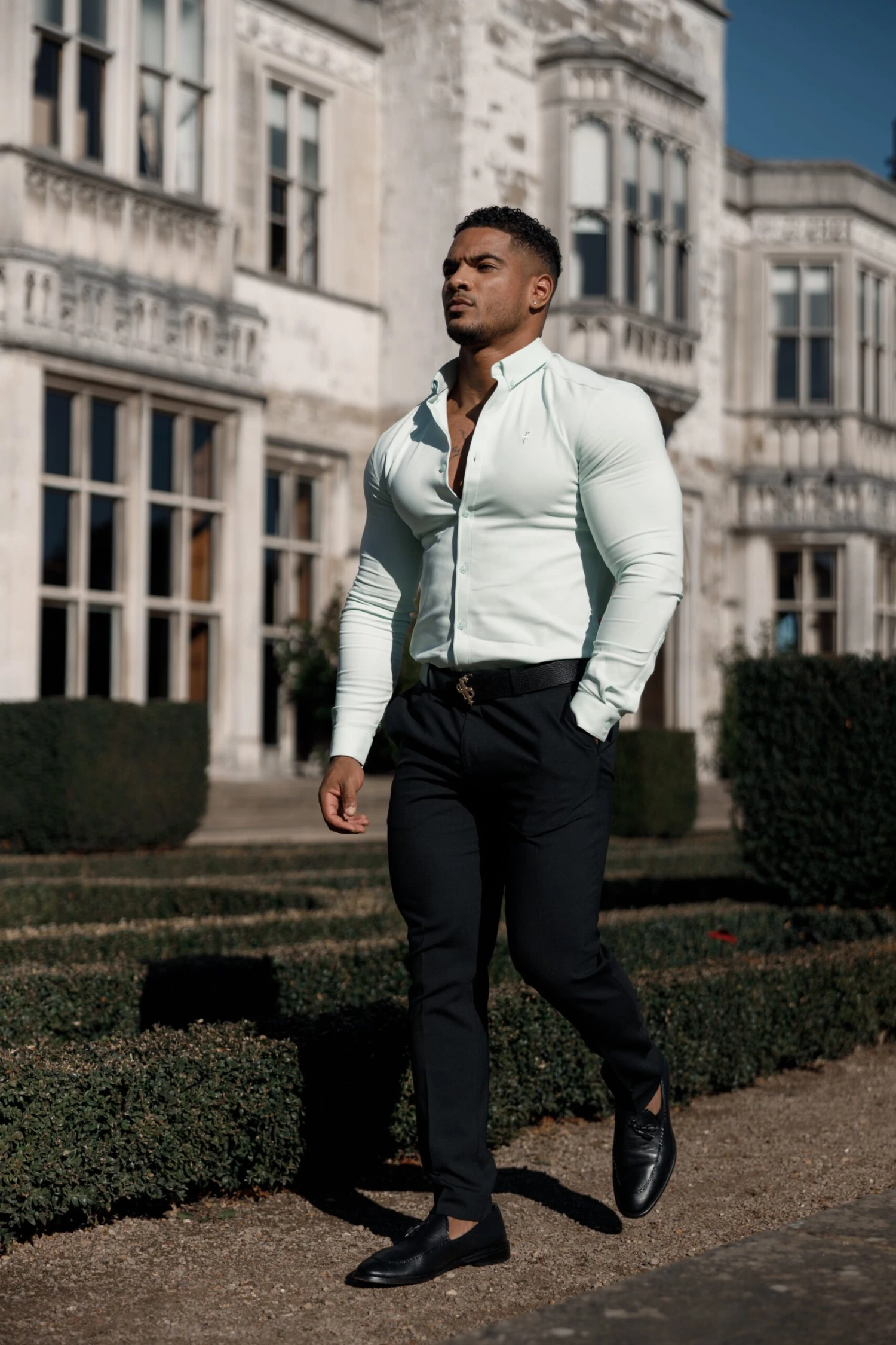 Father Sons Super Slim Scuba Mint Green Long Sleeve Stretch - FS878 - Image 4