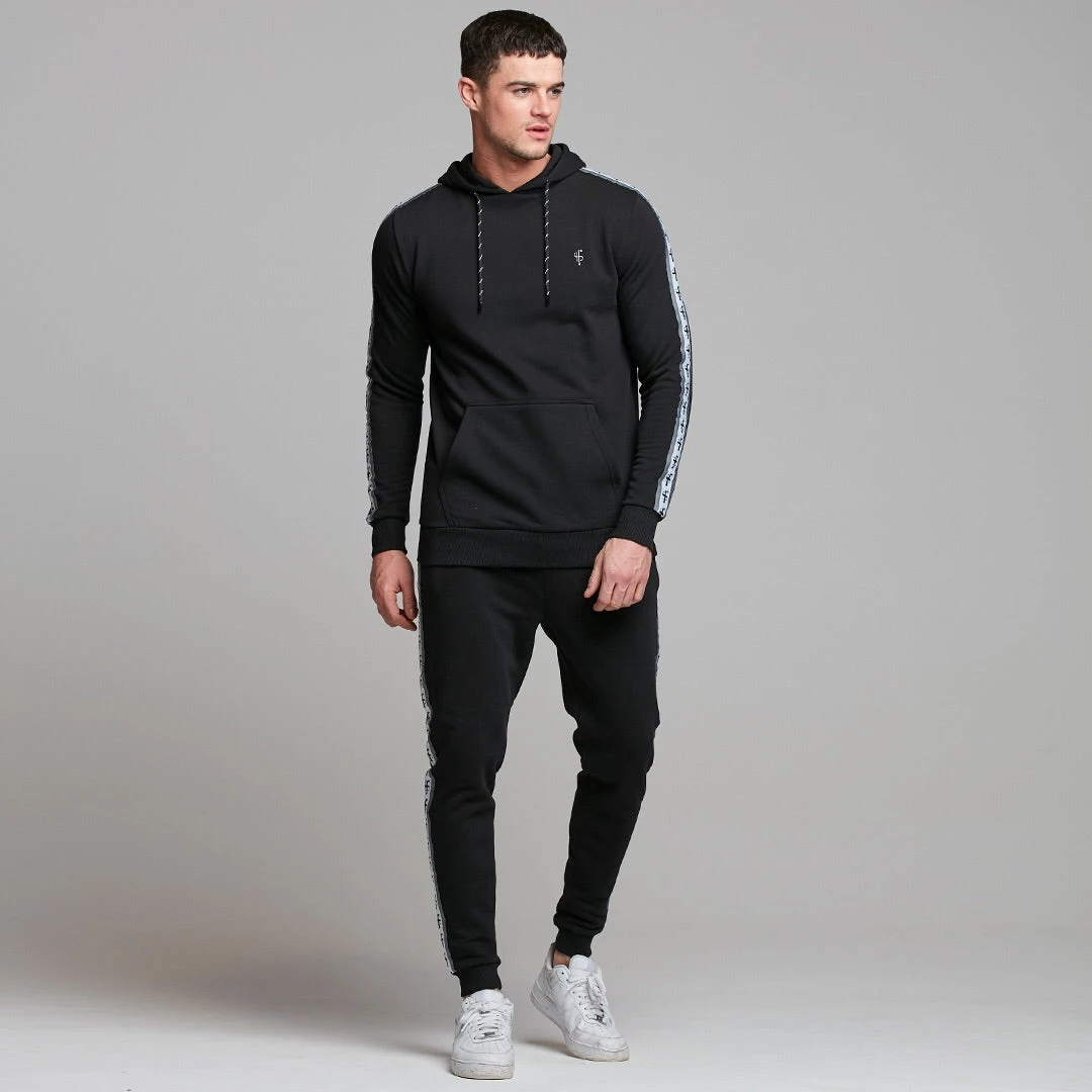 Father Sons Tapered Black Hoodie Top - FSM001 (LAST CHANCE) - Image 3