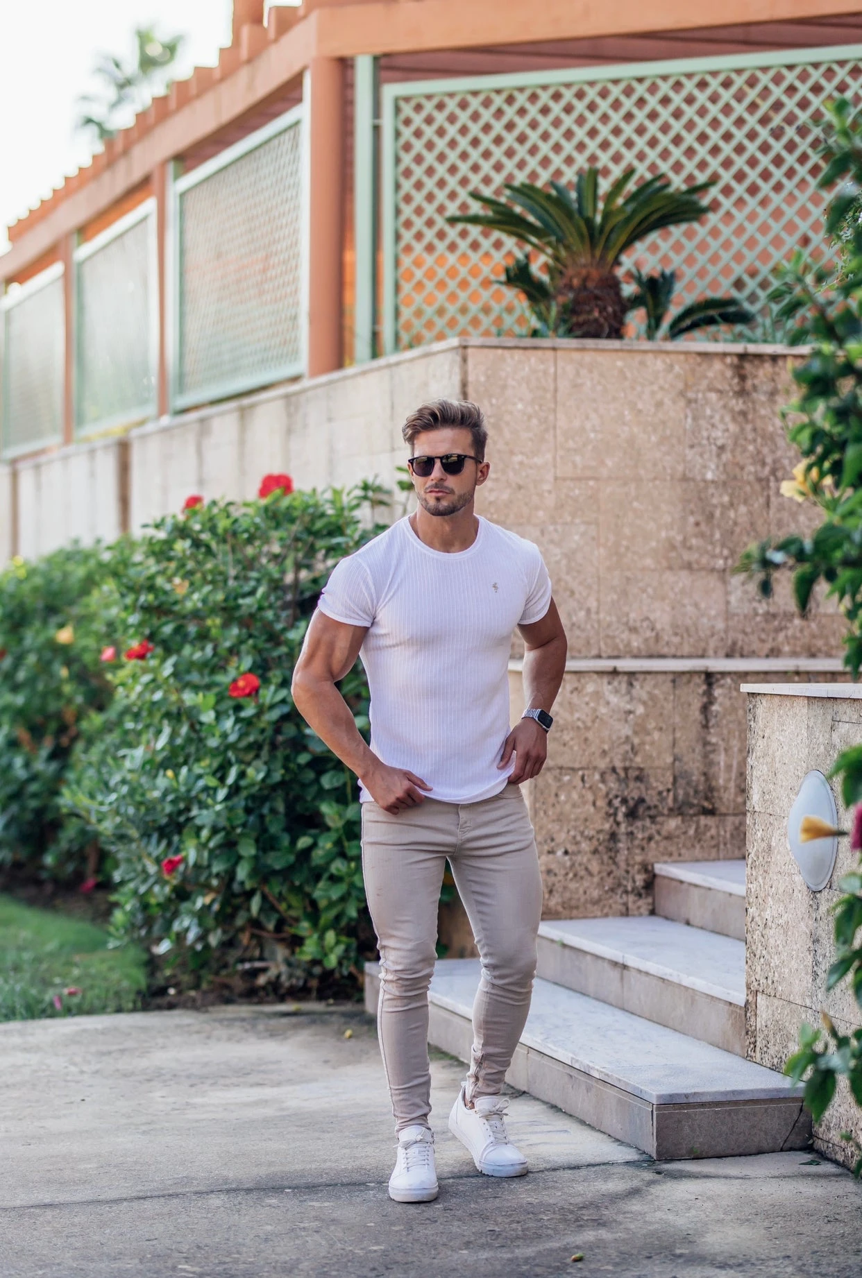 Father Sons Classic White Rib Crew T Shirt With Silver Decal - FSH636 - Image 12