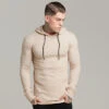 Father Sons Classic Beige Ribbed Knit Hoodie Jumper - FSH412