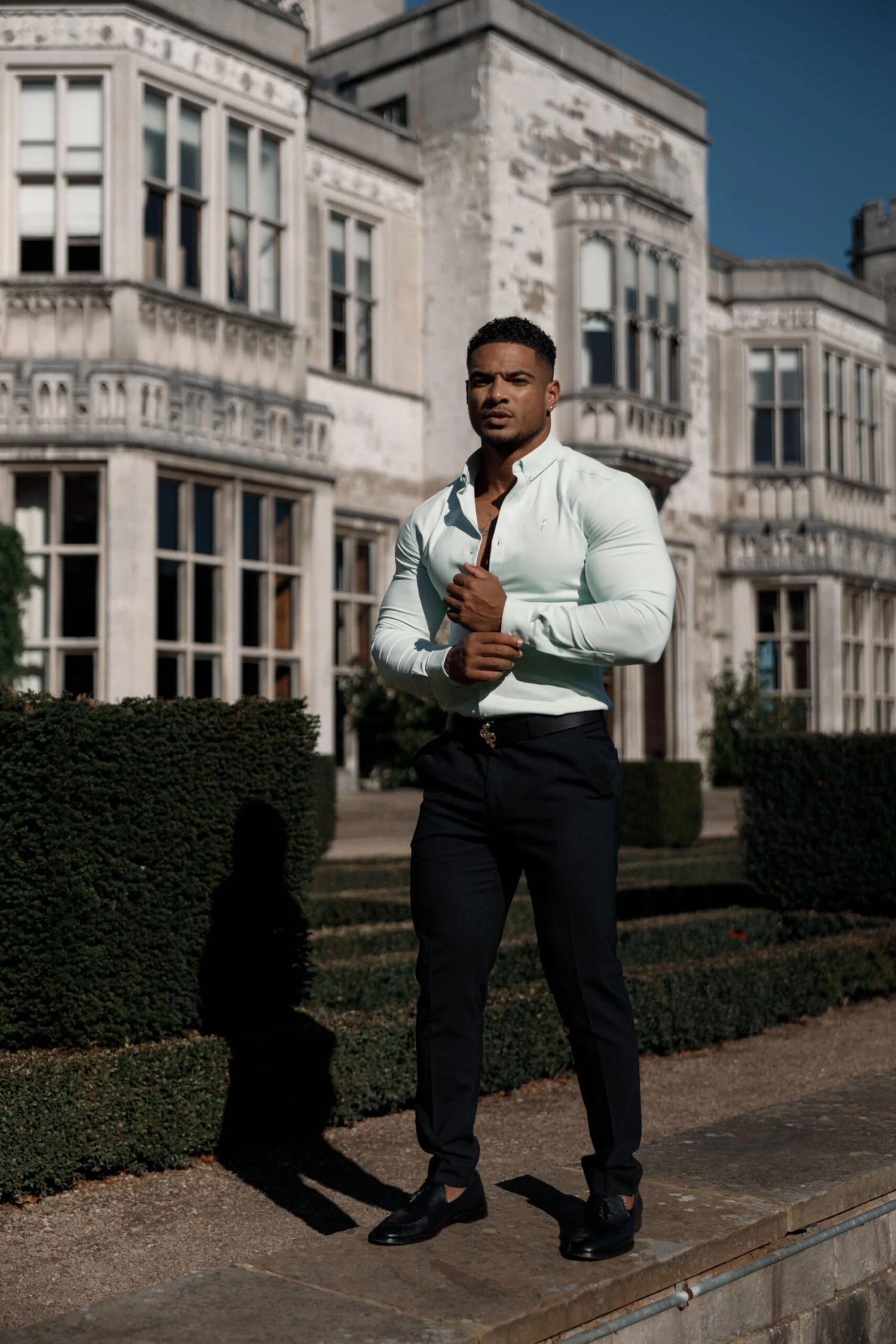 Father Sons Super Slim Scuba Mint Green Long Sleeve Stretch - FS878 - Image 3