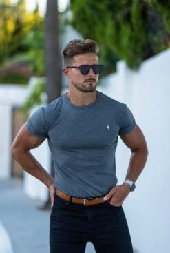 Father Sons Classic Dark Grey Crew With Silver Metal Emblem Decal FSH453