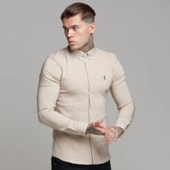 Father Sons Super Slim Scuba Taupe Long Sleeve Stretch - FS486