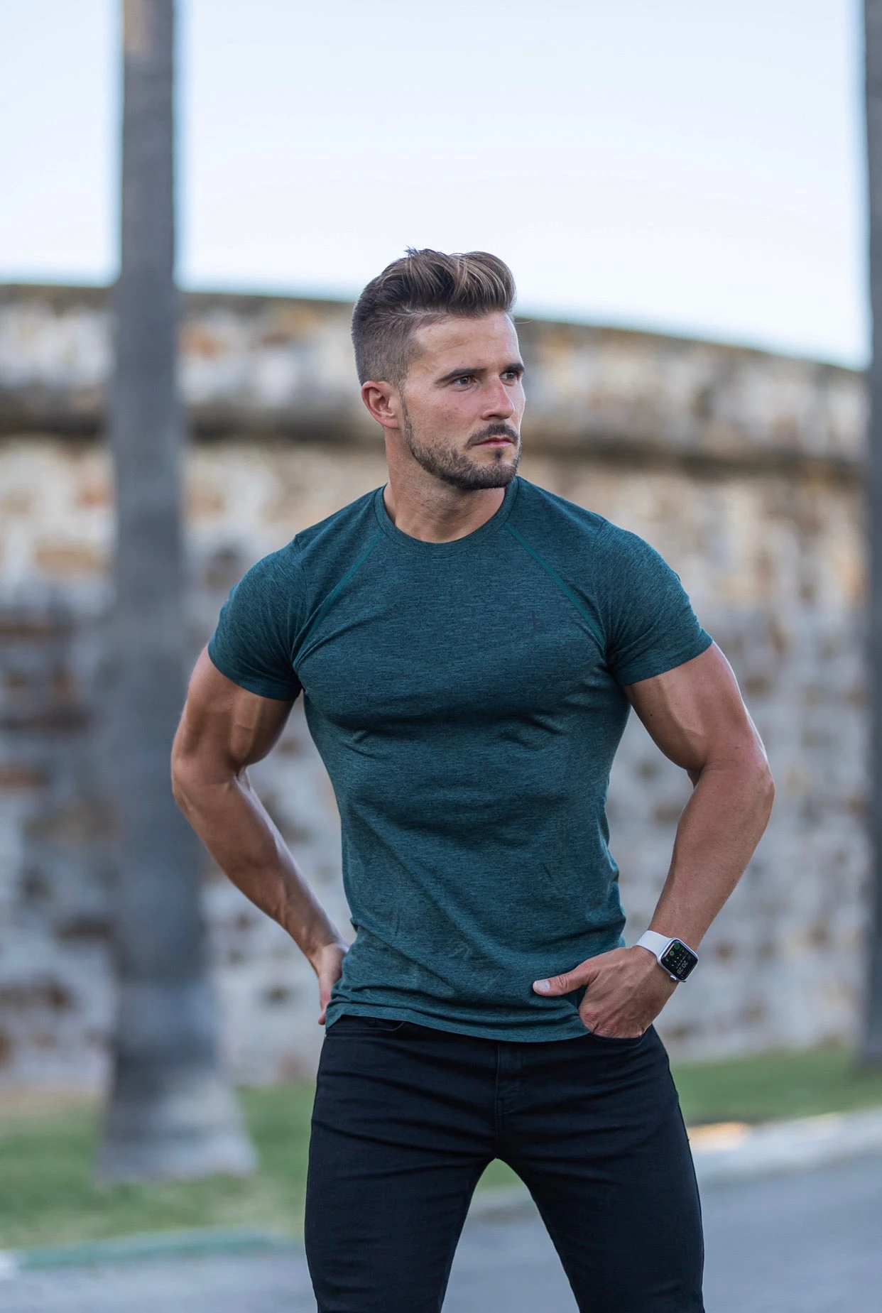 Father Sons Short Sleeve Khaki Crew Gym Top - FSM031 - Image 6