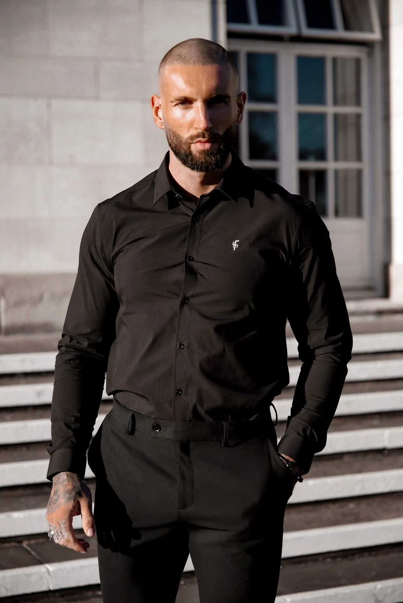 Father Sons Boxy Stretch Black Long Sleeve - FSBOXY898 - Image 3
