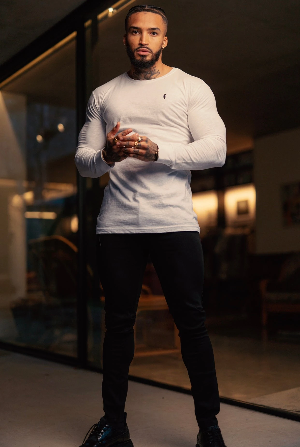 Father Sons White Slub Crew Long Sleeve With Cuff - FSH727 - Image 7