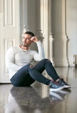 Father Sons Slim Stretch Ultra Tapered Ankle Black Ripped Jeans - FSM015 (LAST CHANCE)