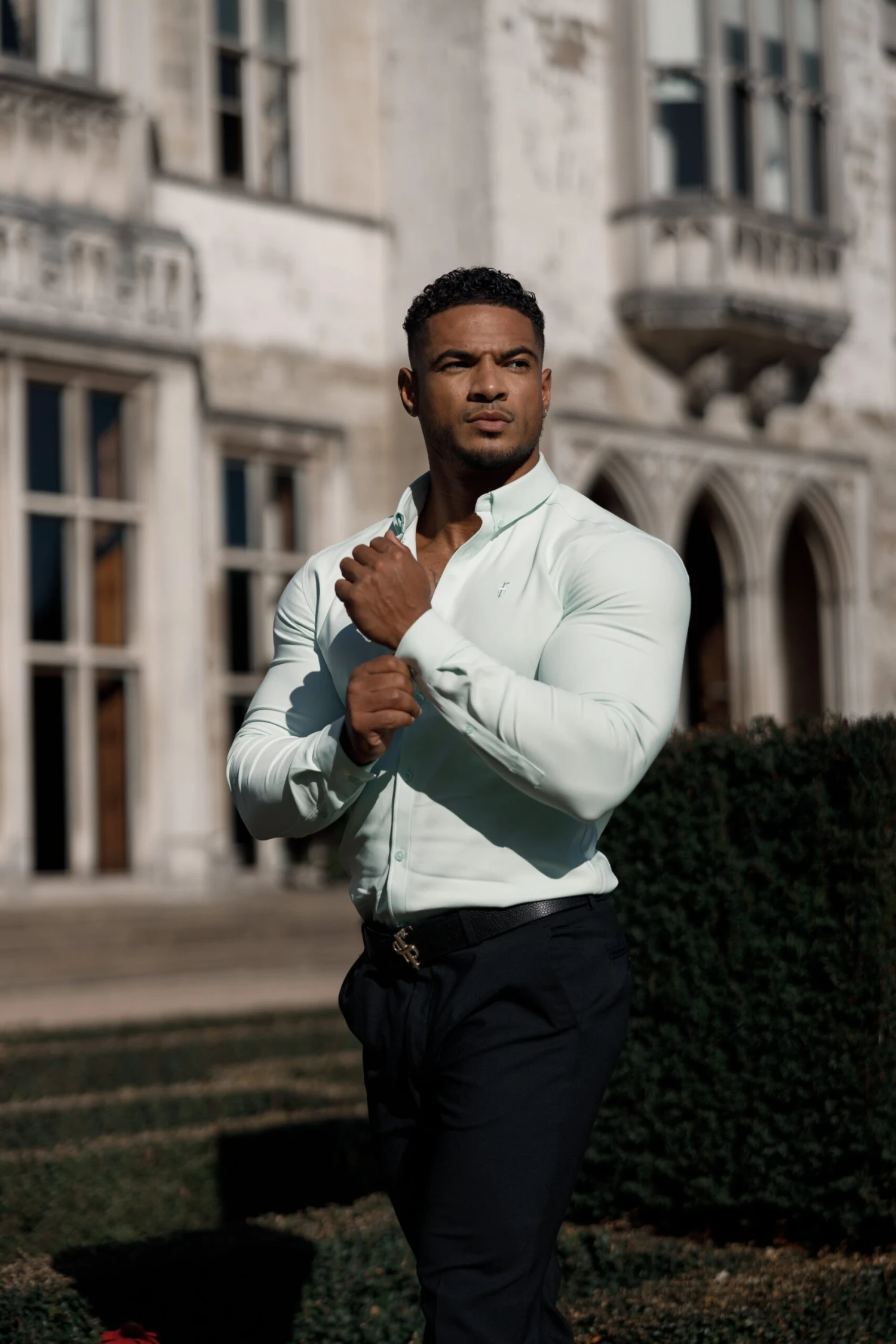 Father Sons Super Slim Scuba Mint Green Long Sleeve Stretch - FS878 - Image 6