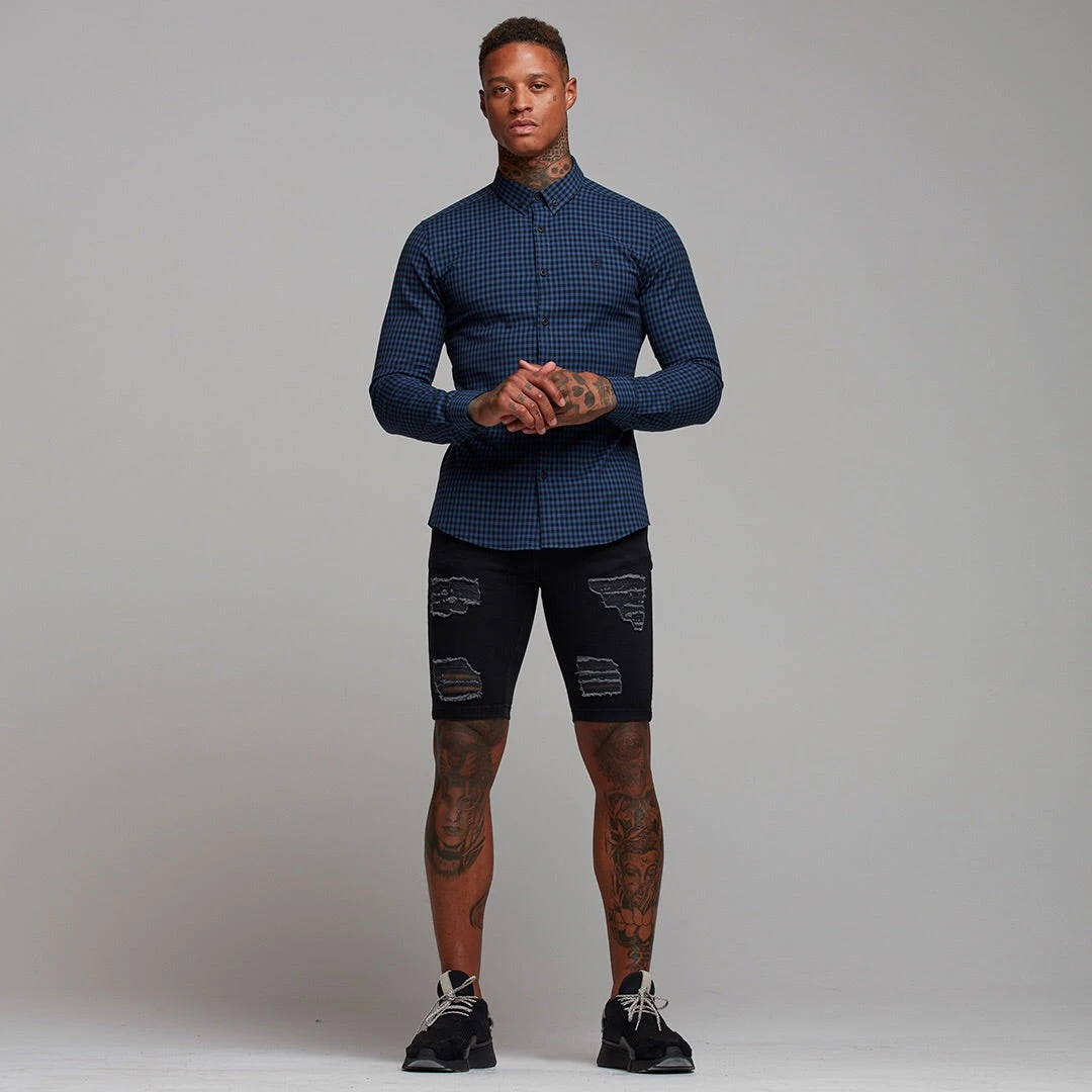 Father Sons Super Slim Ultra Stretch Blue & Black Check - FS474 - Image 8