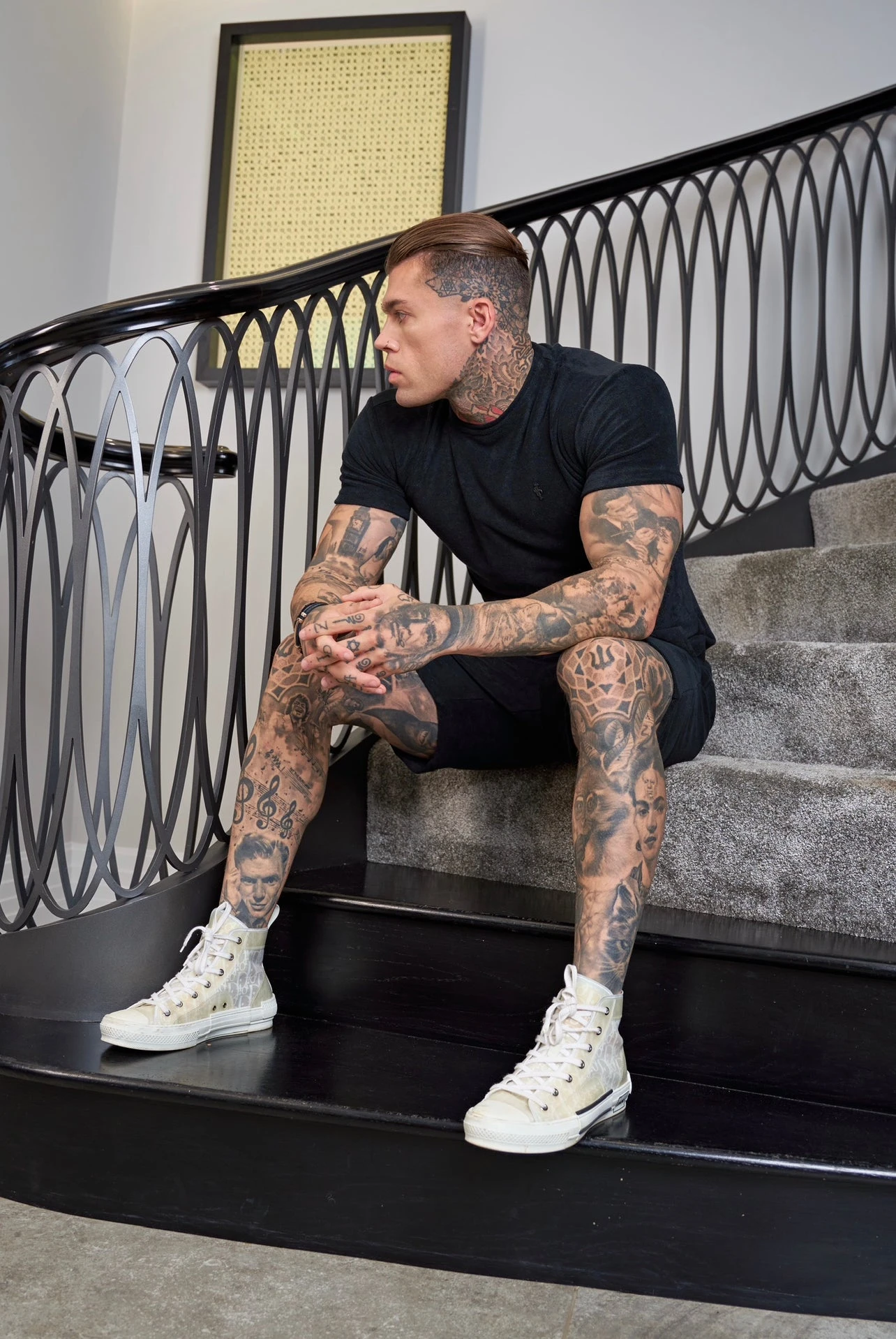 Father Sons Black Towelling Shorts - FSH817 - Image 8