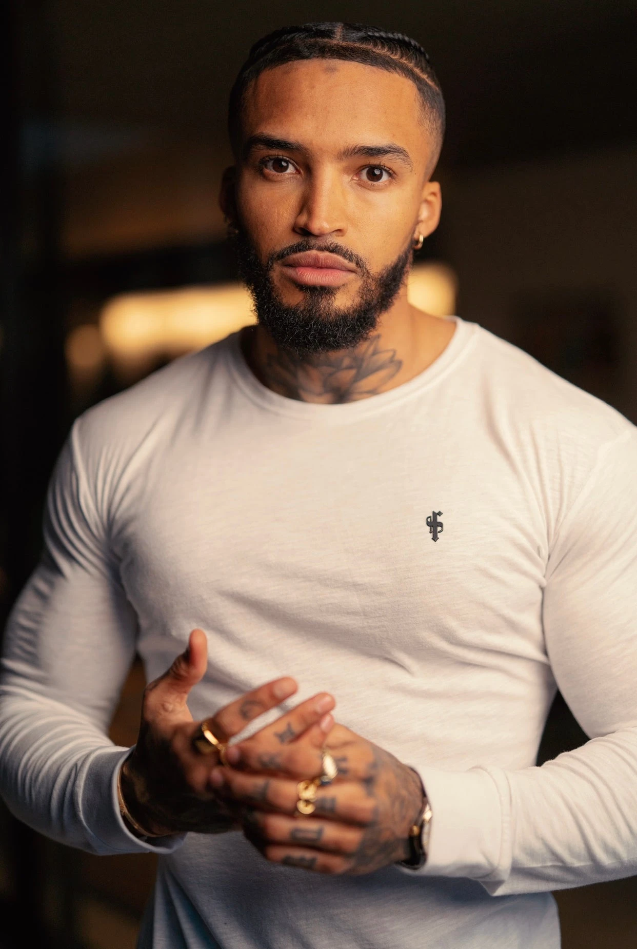 Father Sons White Slub Crew Long Sleeve With Cuff - FSH727 - Image 4